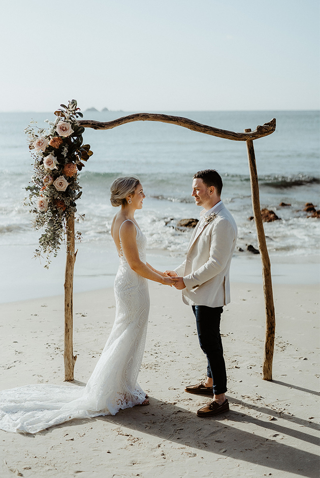 Hitched In Paradise - Byron Bay Beach Elopement - Wategos Wedding